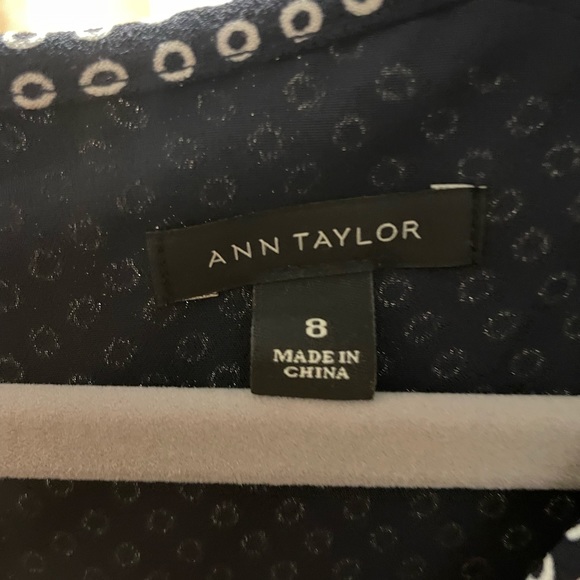 Loft Polka Dot Skater Dress Size 8 - Picture 3 of 3